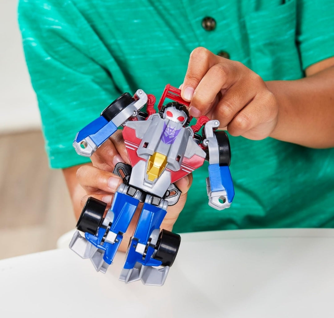 Transformers Bumblebee and Starscream Bot Racers, Easy to Change from Robot Toys to Car Toys, Action Figures for Boys and Girls 3+