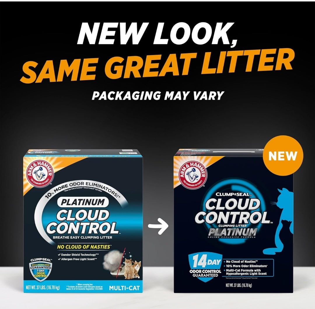 ARM & HAMMER Cloud Control Platinum Clumping Cat Litter Odor Control (37 lbs.)