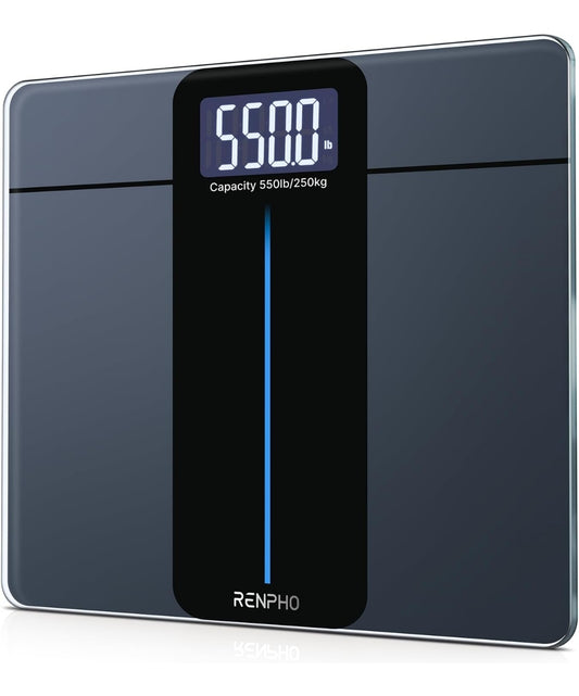 Digital Bathroom Scale w/ Large LED Display, Big Platform Weighing Machine Extra-High Capacity