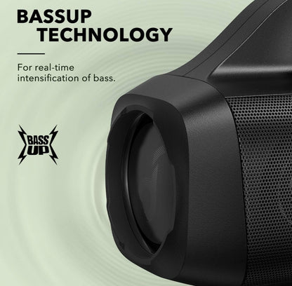 Soundcore Anker Motion Boom Waterproof Bluetooth Speaker with Titanium Drivers, BassUp Technology, IPX7, 24H Playtime, App, Built-in Handle, Outdoor Speaker for Camping, Pool, Beach, Backyard