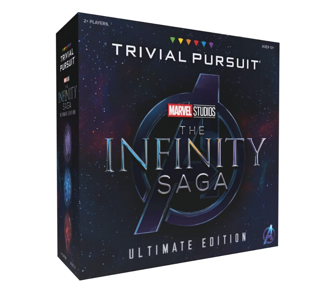 Trivial Pursuit: Marvel Cinematic Universe Ultimate Edition | Officially Licensed | Collectible Trivia Board Game Featuring 6 Infinity Stone Location Movers, 1800 Questions, MCU Phases 1-3