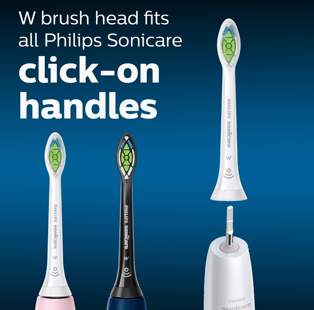 Philips Sonicare Oorspronklike W DiamondClean Vervangende Borselkoppe, 2 Borselkoppe (Wit) HX6062/65