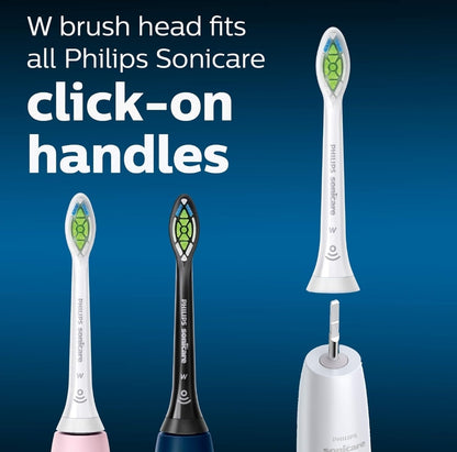 Philips Sonicare Oorspronklike W DiamondClean Vervangende Borselkoppe, 2 Borselkoppe (Wit) HX6062/65