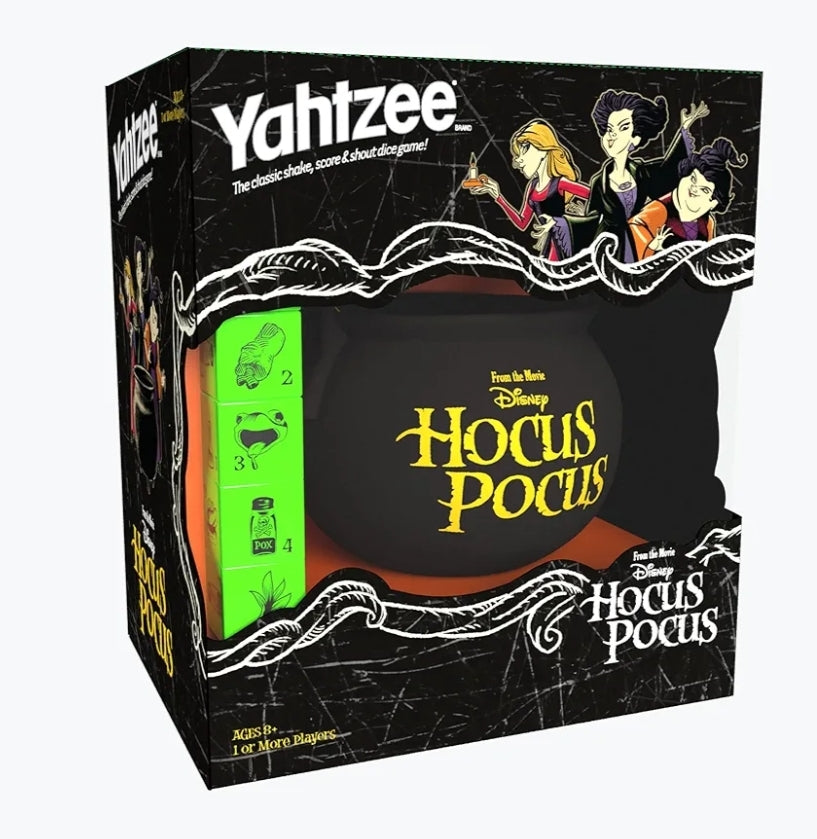 YAHTZEE: Disney Hocus Pocus Collectible Caldron Dice Cup Classic Family Game
