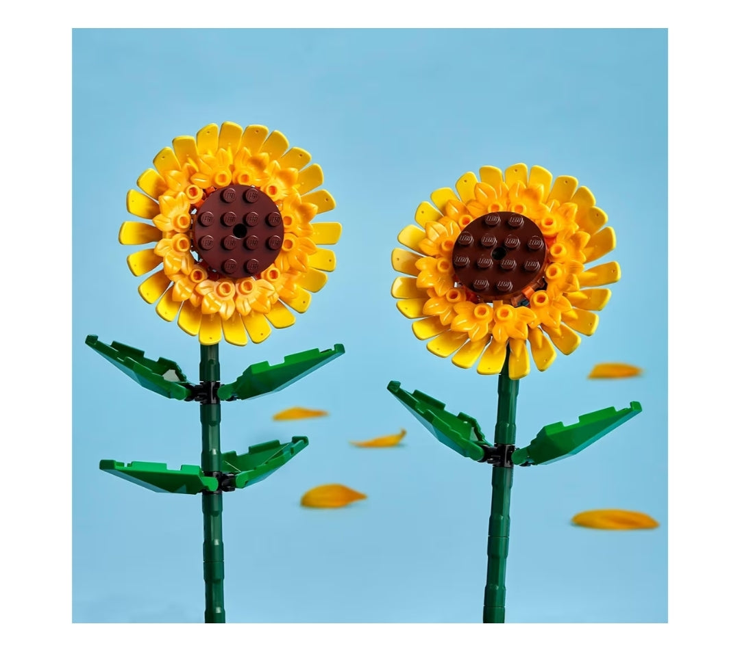 LEGO Sonneblomme Bou Speelding Kunsmatige Sonneblomme vir Dekor en Uitstalling