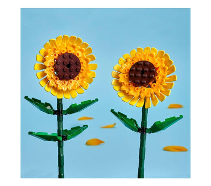 LEGO Sonneblomme Bou Speelding Kunsmatige Sonneblomme vir Dekor en Uitstalling