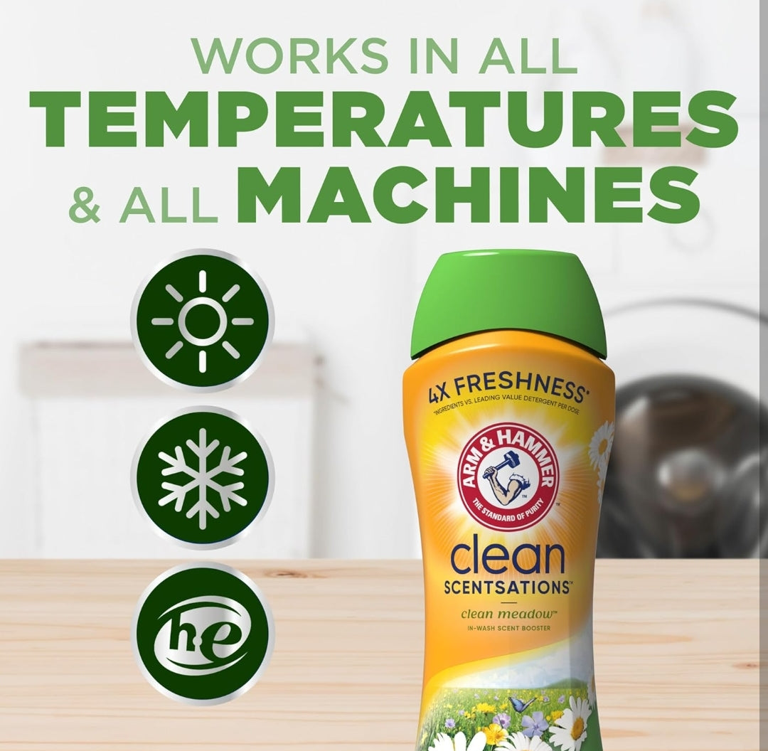 ARM & HAMMER Clean Scentsations In-Wash Laundry Scent Booster - Clean Meadow scent (24 Oz)