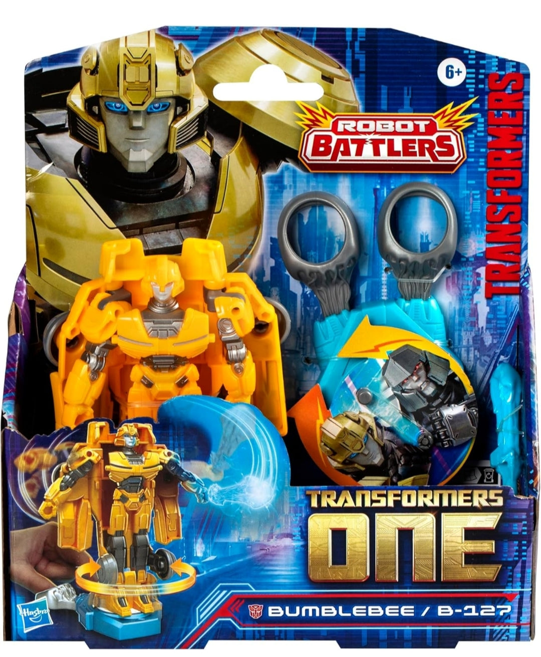 Transformers One Robot Battlers Bumblebee (B-127) 4.5-Inch Robot Action Figure, Interactive Toys for Boys and Girls Ages 6 and Up