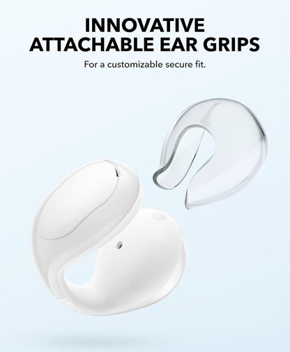 Soundcore C30i by Anker, Open-Ear Earbuds, Clip-On Headphones, Lightweight Comfort, Stable Fit, Firm-Shell Design, Attachable Ear Grips, Big Drivers for Clear Audio, 30H Play, IPX4 Water-Resistant
