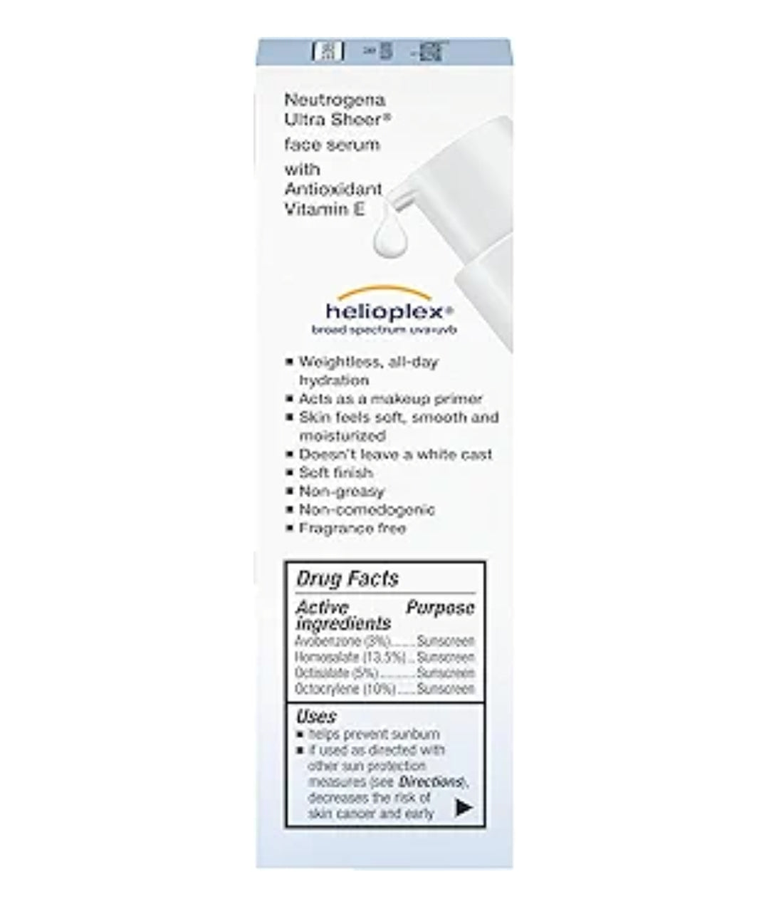 Neutrogena Ultra Sheer Gesigsonbrandroom met Vitamien E & SPF 60 UVA/UVB-beskerming Geurvry Waterbestand - 1.7 Fl Oz