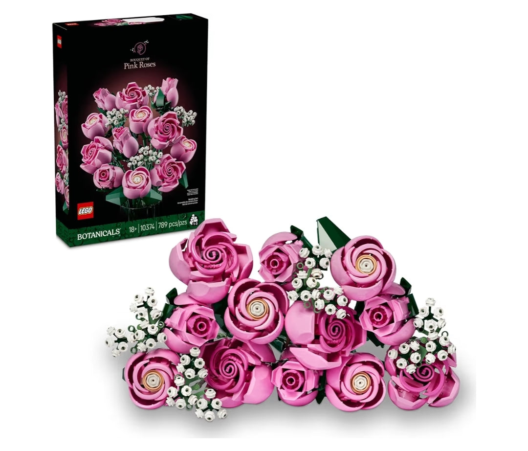 LEGO Botanicals Ruiker Pienk Rose Kunsblomme - Boublokke