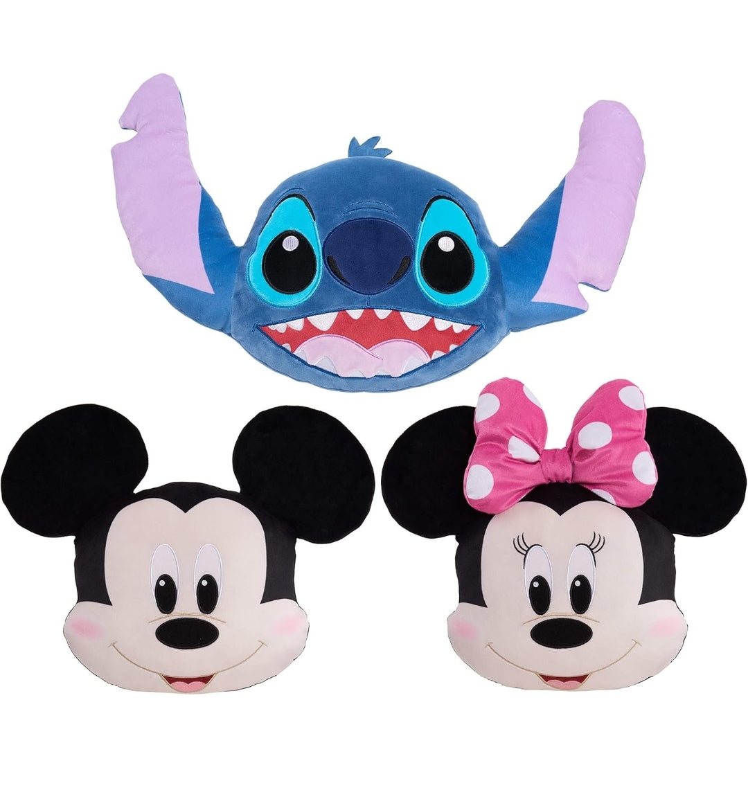 Disney Classics Character Heads, Minnie Mouse, 13.5-inch Large Plushie, Stuffed Animals, Kids Toys for Ages 2 Up by Just Play