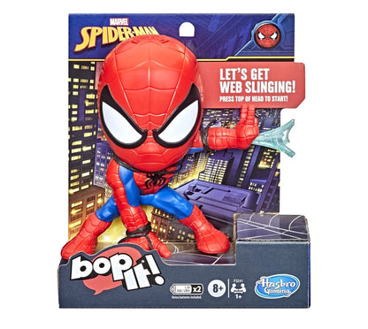 Hasbro Gaming Bop It! Marvel Spider-Man Edition Marvel Toys, 1 or More Players, Ages 8 and Up