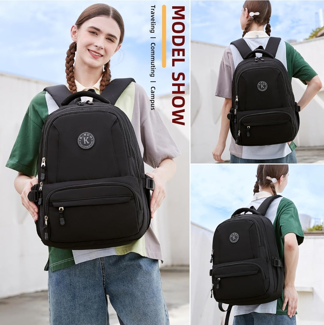 Laptop Backpack for Women Men 17 Inch , Anti Theft Carry on Travel Backpacks, Water Resistant College Bookbag Large Kids School Bag for Teens Boys Girls Business Work Back Pack Casual Daypack Black