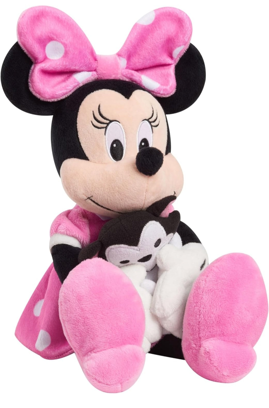 Disney Classics Lil Friends Minnie Mouse and Figaro 16.5" Large Plushie Stuffed Animal - Kids Toys for Ages 2 Up by Just Play