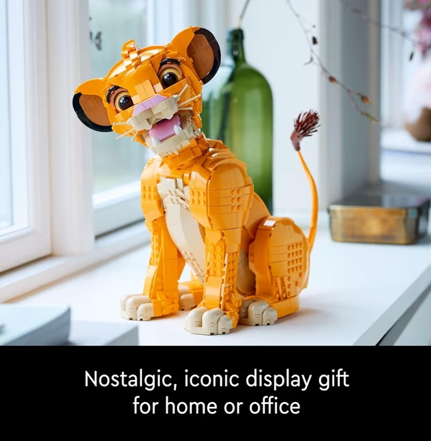 LEGO Disney Jong Simba Die Leeukoning Boustelle vir Volwassenes - Boubare Disney-beeldjie vir Uitstalling