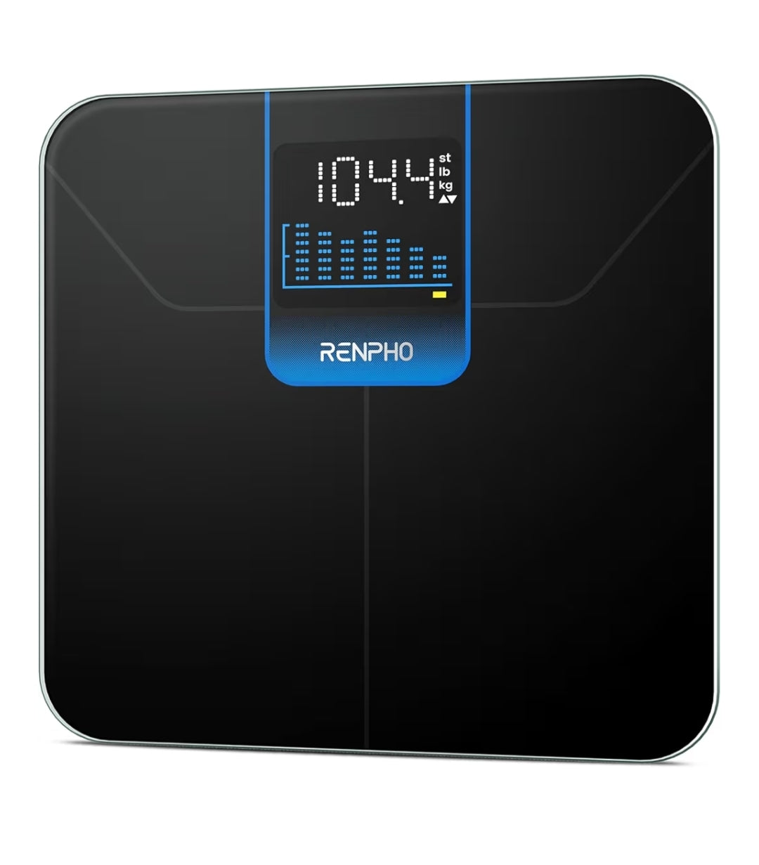 Digital Bathroom Scale for Body Weight Scale w/ 7 day Trend Large LED Display Sturdy and Durable Base