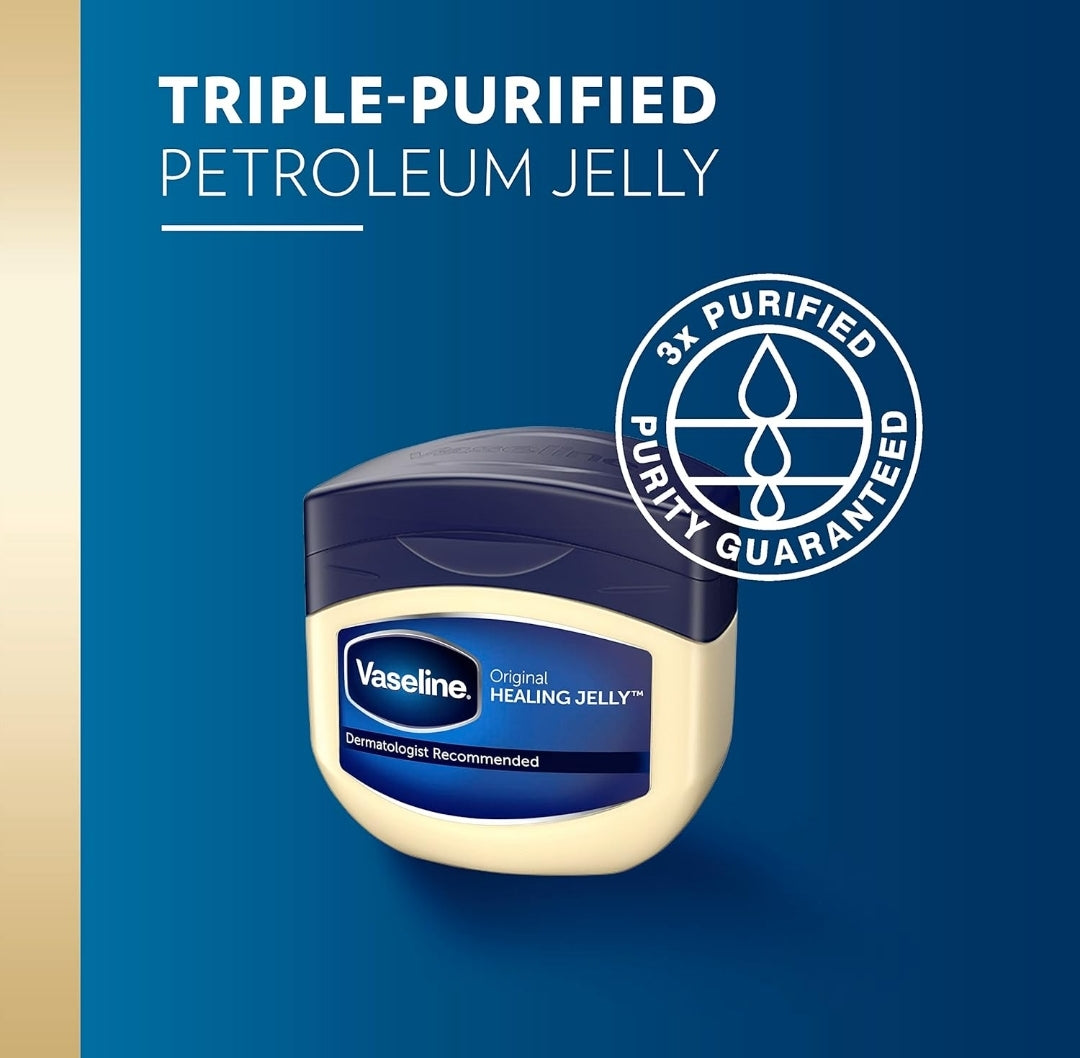 Vaseline Petroleum Jelly Original Provides Dry Skin Relief And Protects Minor Cuts Dermatologist Recommended And Locks In Moisture, 13 Ounce (Pack of 3)