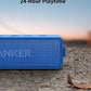 Anker Soundcore 2 12W Portable, Wireless Bluetooth Speaker with Better Bass, 24-Hour Playtime, 66ft Bluetooth Range, IPX7 Water Resistance, Built-in Mic, Ideal for Shower, Travel, Party, Beach - Blue