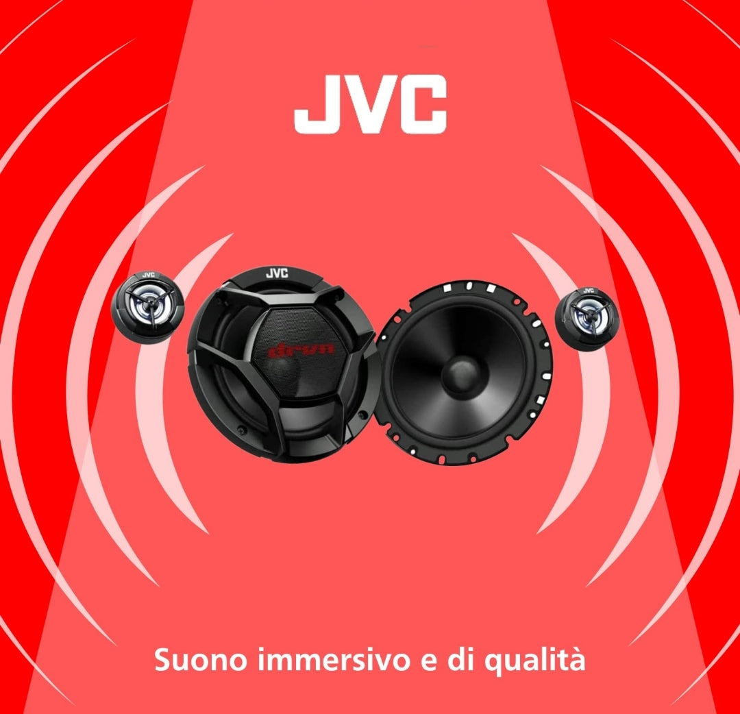 JVC CS-DR1700C 17cm 360W Komponentstel, Swart