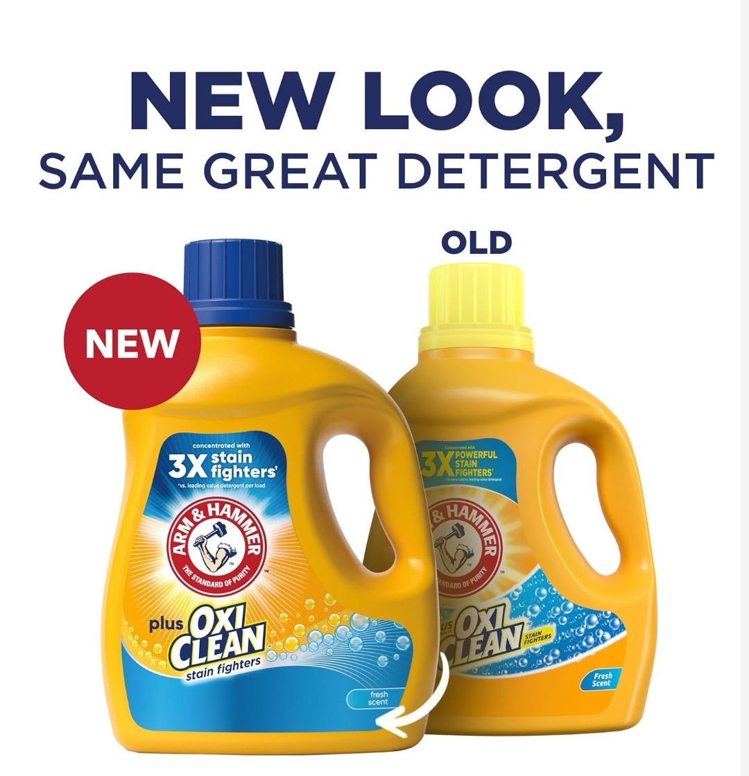 ARM & HAMMER Plus OxiClean Fresh Scent, 77 Loads Liquid Laundry Detergent (100.5 Fl oz)