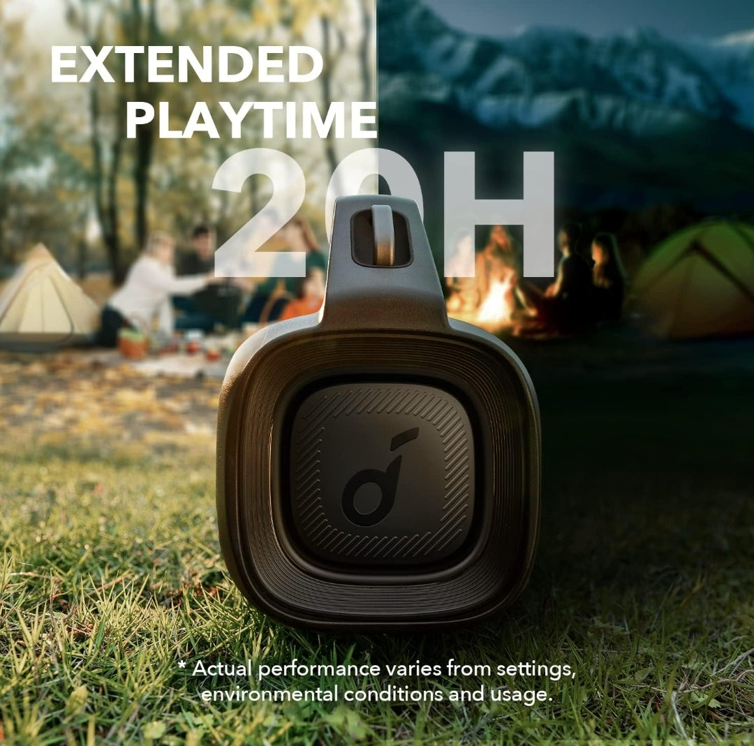 Soundcore Anker Motion Boom Plus IP67 Outdoor Speaker with 80W Stereo Sound, Black