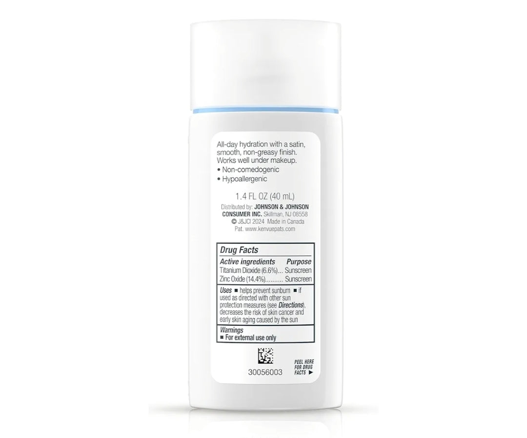 Neutrogena Ultra Sheer Mineral Face Liquid Sonbrandroom SPF 70, Breë Spektrum UVA UVB vir Sensitiewe Vel Hipoallergeen (1.4 fl oz)