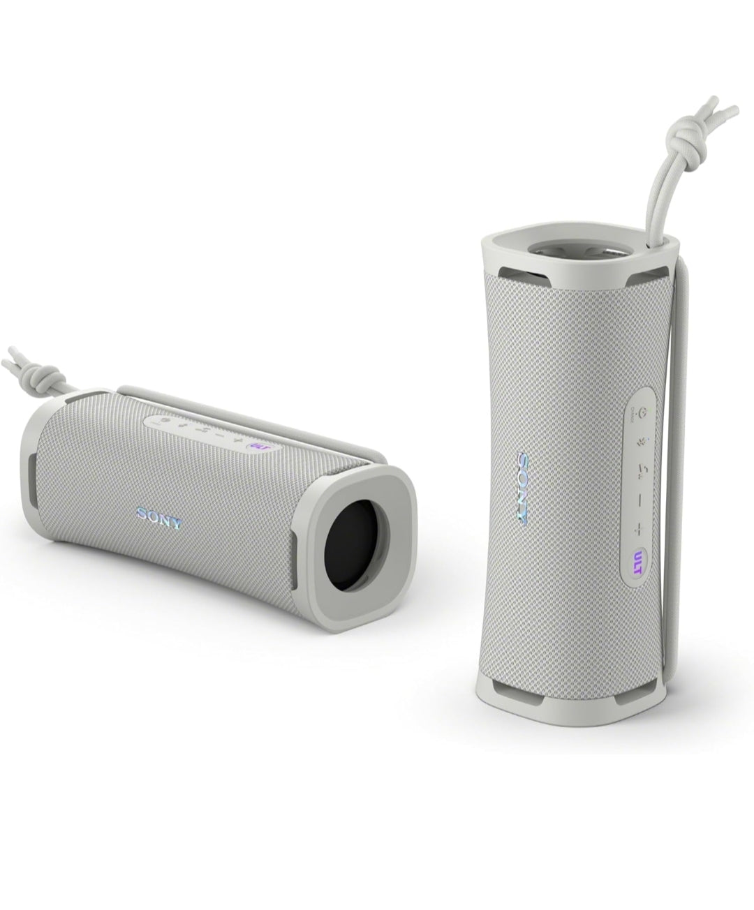 Sony ULT Field 1 Waterdigte Draagbare Bluetooth-luidspreker, Verbeterde Bas, 12h Batterylewe, IP67-gegradeerde Stofdig, Skokbestand, Roesbestand, Afneembare Band - Gebreekte Wit