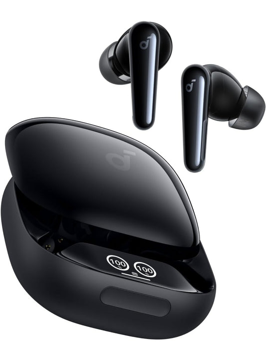Soundcore Liberty 4 Pro deur Anker, Draadlose Oorluidsprekers met Geraasonderdrukking, 7-Sensor en Intydse Aanpasbare Geraasonderdrukking, 2× Vinniger Laai, Studio-vlak Hi-Fi Musiek, Duidelike Oproepe met 6 Mike en KI