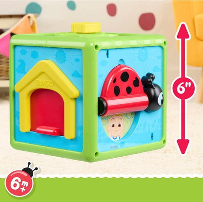 Just Play CoComelon 6-inch Busy Block, Educational and Early Learning Activity Cube, Kids Toys for Ages 06 Month