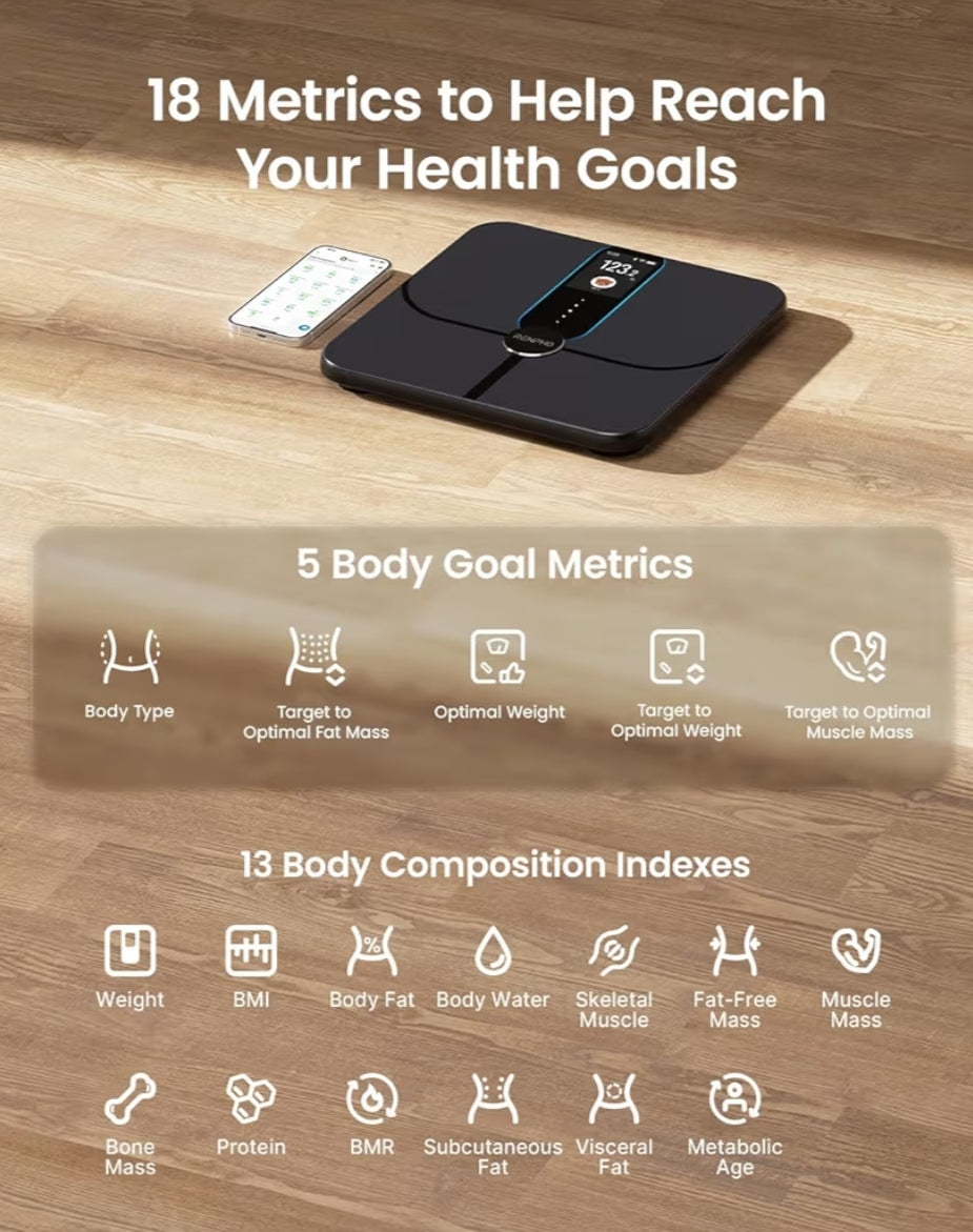 Smart Scale with Color Display and Smart Tape Measure