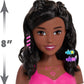 Barbie Fashionistas 8-inch Styling Head, Black Hair, 20-pieces