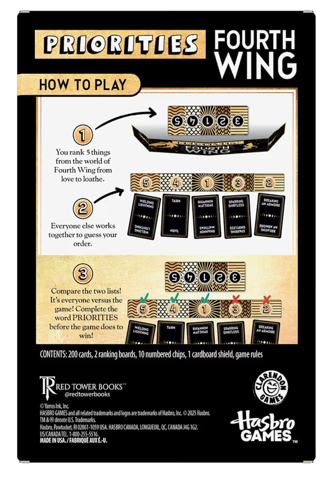 Hasbro Gaming Priorities Fourth Wing Edition Game - Inspired by Empyrean Series