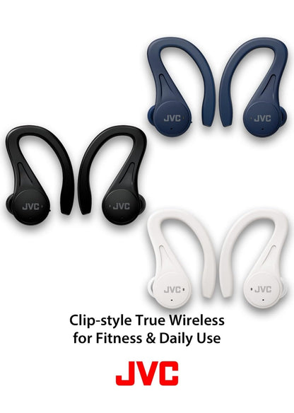 JVC Sport Ware Draadlose Oorfone, Liggewig en Kompak, Lang Batterylewe (tot 30 Uur), Klank met Neodymium Magneet Drywer, Waterweerstand (IPX5) - HAEC25TW (Wit)