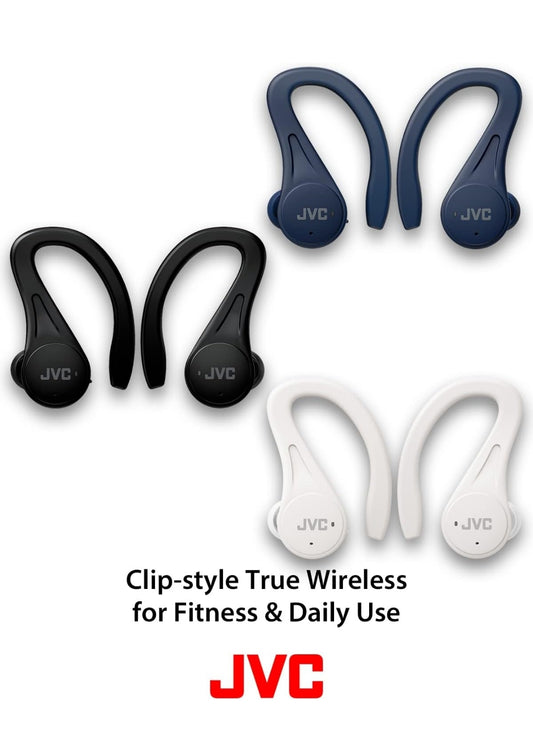 JVC Sport Ware Draadlose Oorfone, Liggewig en Kompak, Lang Batterylewe (tot 30 Uur), Klank met Neodymium Magneet Drywer, Waterweerstand (IPX5) - HAEC25TW (Wit)