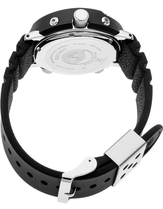 Seiko Hibried Duikhorlosie vir Mans - Prospex - Sonkrag, met Swart Wyserplaat, Liggewig Kas, en Stophorlosiefunksie, 200m Waterbestand