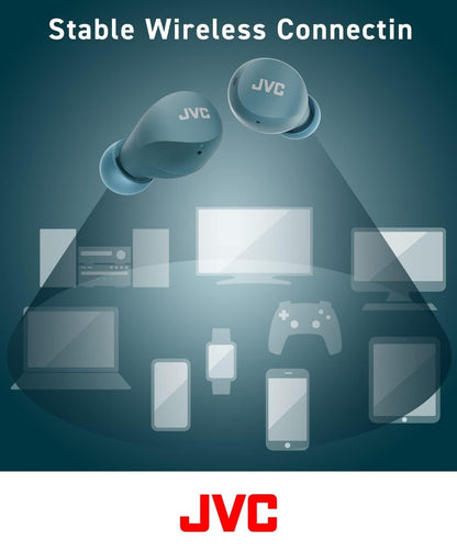 JVC Kompakte en Liggewig Gumy Mini Ware Draadlose Oorfone, Lang Batterylewe (tot 23 Uur), Klank met Neodymium Magneet Drywer, Waterweerstand (IPX4) - HAA6TZ (Groen)