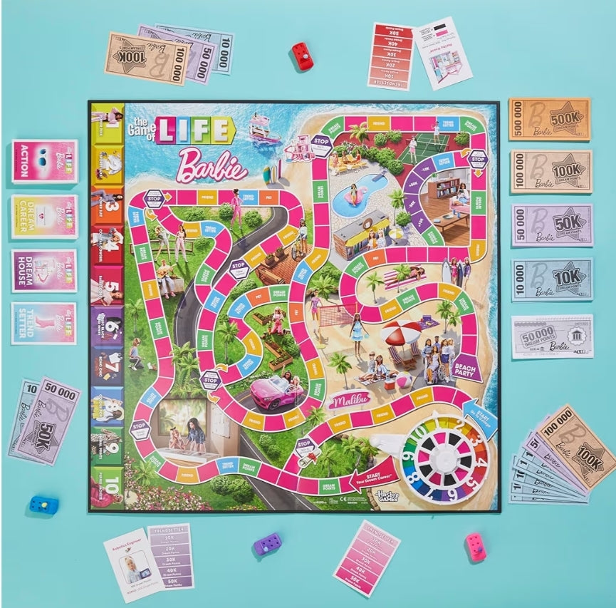 Hasbro Games The Game of Life: Barbie Edition Board Game - Fun Family Games