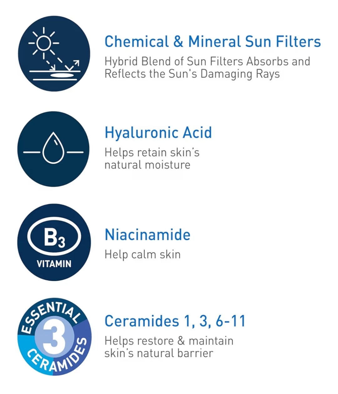 CeraVe Hydrating Sheer Sonbrandroom SPF 30 met sinkoksied, hialuroonsuur en seramiede, parabeenvry + geurvry (85 g)