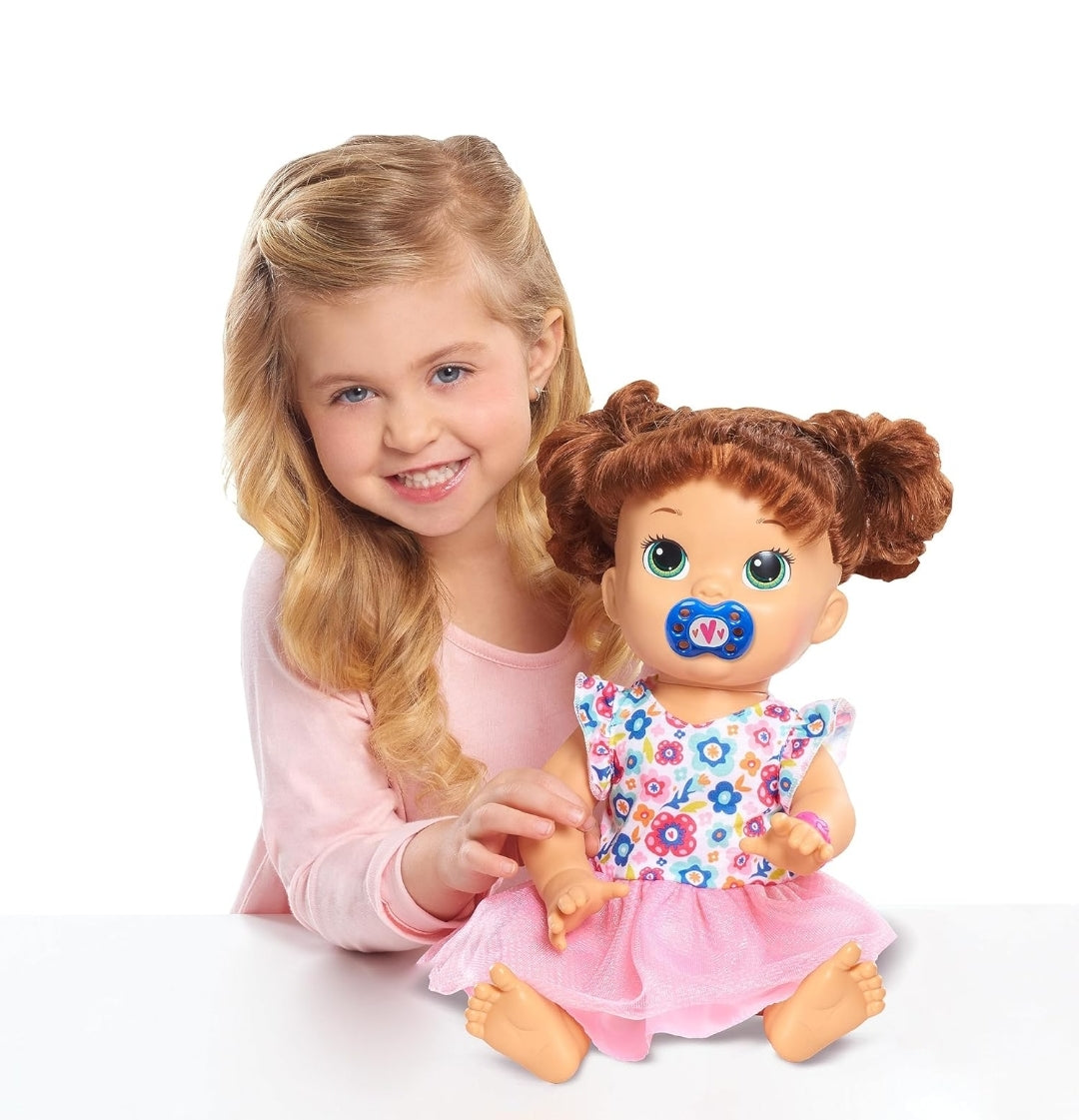 Baby Alive Single Outfit Set, Floral Dress for Baby Dolls, Teal with Flowers, Doll Not Included, Kids Toys for Ages 3 Up by Just Play