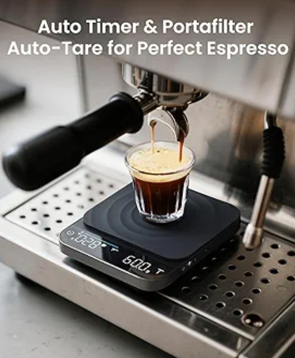 Coffee Scale w/ Timer, Rechargeable Espresso Scale Flow Rate Indicator