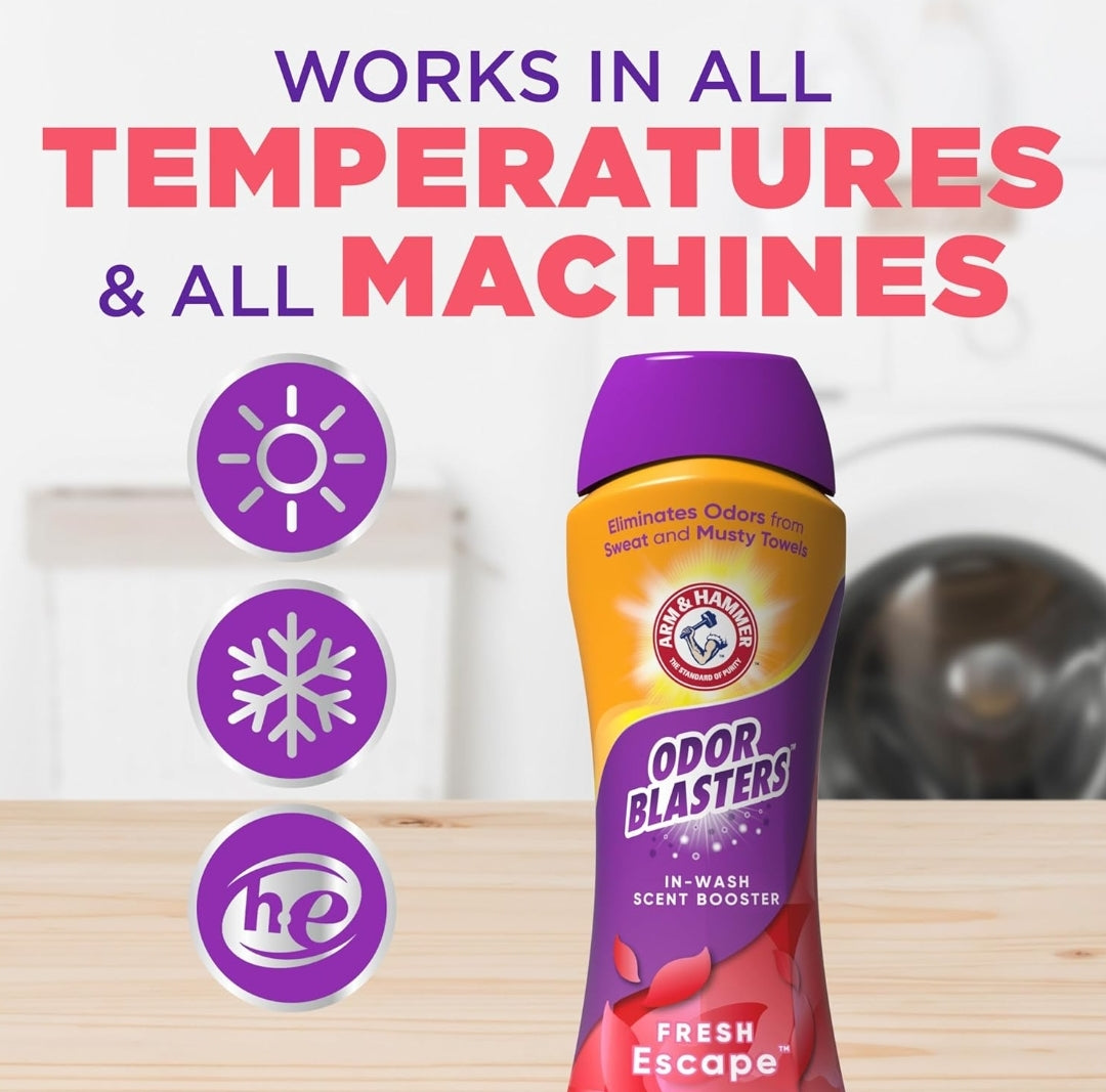 ARM & HAMMER Odor Blasters In-Wash Laundry Scent Booster - Fresh Escape scent (24 Oz)