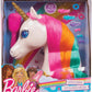 Barbie Dreamtopia 12-inch Unicorn Styling Head with Accessories, 10-pieces, Rainbow Hair, Kids Toys for Ages 3 Up by Just Play