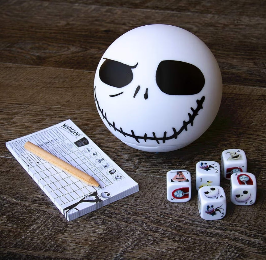 Disney Yahtzee The Nightmare Before Christmas Dice Game - Collectible Jack Skellington -  Family Dice Game & Travel Games