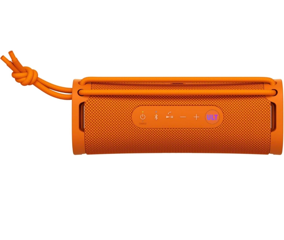 Sony ULT Field 1 Waterdigte Draagbare Bluetooth-luidspreker, Verbeterde Bas, 12h Batterylewe, IP67 Gegradeer Stofdig Skokdig Roesdig, Aftrekbare Band - Oranje