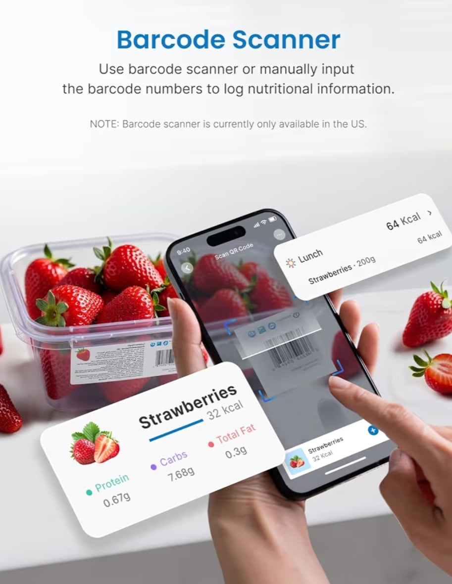 Smart Food Scale with Nutritional Calculator and Smart Scale with Color Display