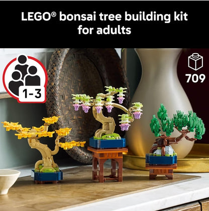LEGO Botanicals Mini Bonsai Bome Boustel - Kunsmatige Bonsai Boom Boublokke