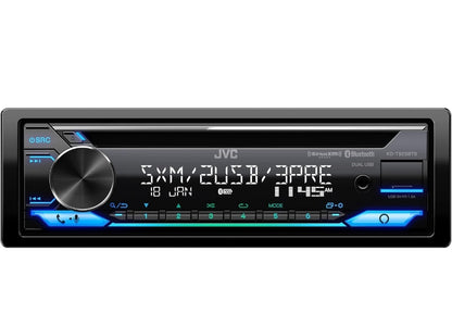 JVC KD-T925BTS Bluetooth-motorstereo-ontvanger met USB-poort – LCD-skerm - AM/FM-radio - MP3-speler - Dubbel DIN – 13-band-EQ (Swart)