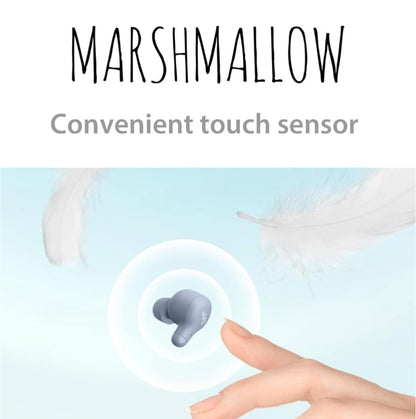 JVC Marshmallow Ware Draadlose Bluetooth 5.3 Oorfone – 28H Battery, Geheueskuim-oorstukke vir Heeldaggemak, IPX4 Waterbestand, Mikrofoon, Kompakte Houer, vir iPhone en Android