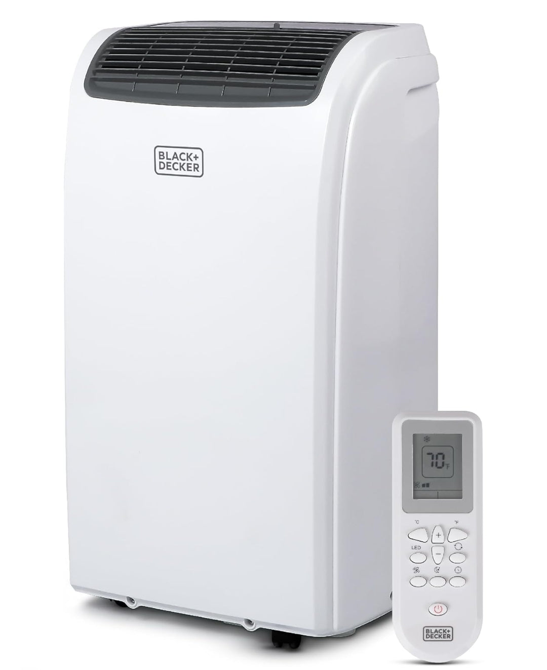 BLACK+DECKER Slim Draagbare Lugversorger, 12 000 BTU vir Kamers tot 51 M², Slim Draagbare WS met Volg My-Afstandbeheer en Vensterstel, BPACT12WT, Wit